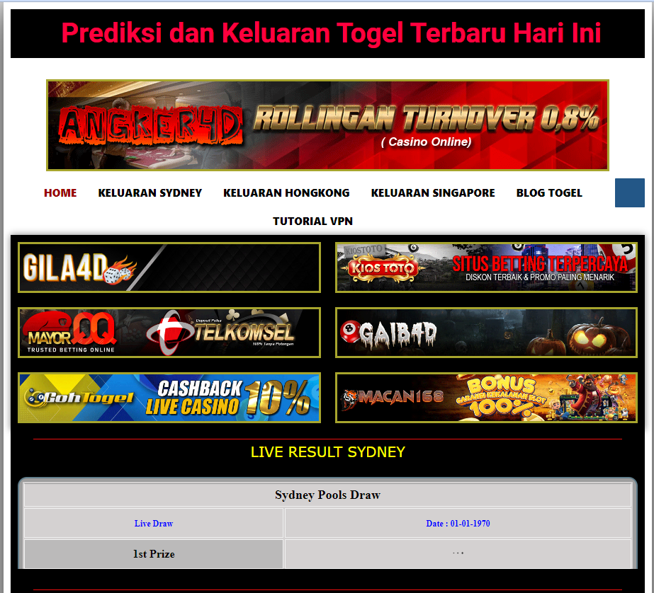 Situs Toto Pasaran Togel Resmi Terlengkap Bet 100 Perak